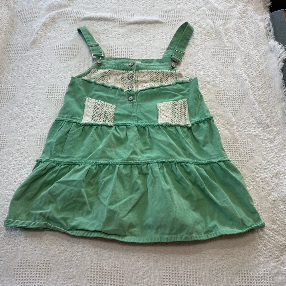POL Green And Lacey Overall Style Dress (S)